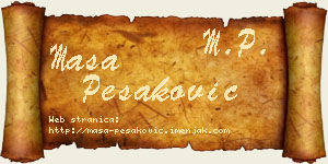 Maša Pešaković vizit kartica
